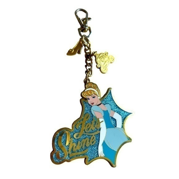 DISNEY CINDERELLA “LETS SHINE” KEY CHAIN - Picture 1 of 2